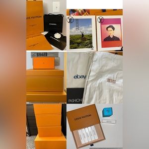 Authentic Box Bag Book Parfum Bundle Louis Vuitton Hermes Chanel dust bags NEW